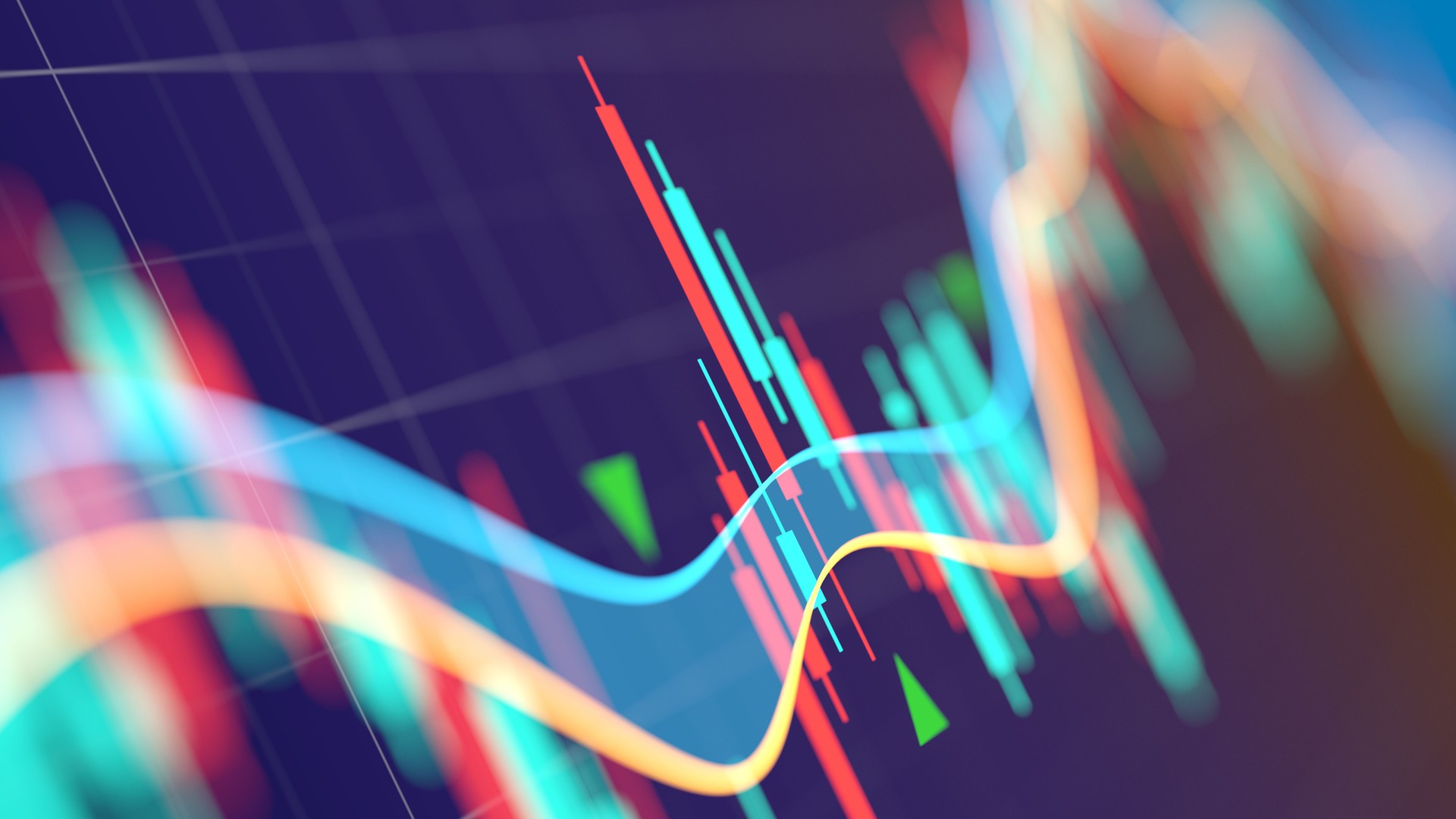 Business  News Trends Graphs and charts digital concept
